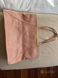 Borsa shopper Carla G colore rosa cipria Abbigliamento e