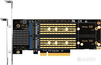 Adattaore M.2 NVMe a PCIe 4.0 X8