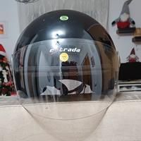 Casco da moto nero con visiera taglia XS 