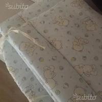 Paracolpi e coprimaterasso per lettino