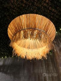 Lampadario in Fibre Naturali – Illuminazione Calda