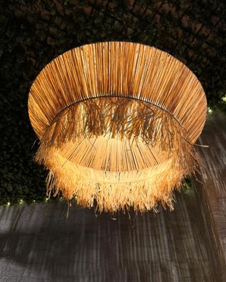 Lampadario in Fibre Naturali – Illuminazione Calda