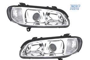 FARI PER OPEL OMEGA 94-99 LENTE CROMATA CON FONDO 