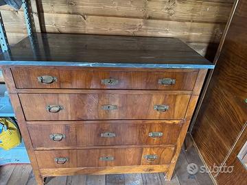 cassettiera como antico a 4 cassetti