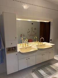 Mobile bagno con doppio lavandino