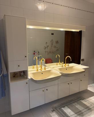 Mobile bagno con doppio lavandino