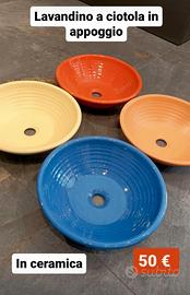 Lavabi d'appoggio NUOVI, in ceramica, colorati