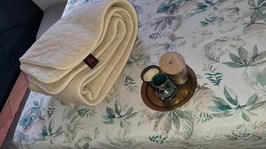 coperta vintage matrimoniale Lana vergine merino 