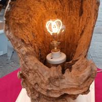 lampada in legno artigianale 