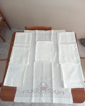 6 asciugamani puro lino ricamo mano Cinzia Ricami