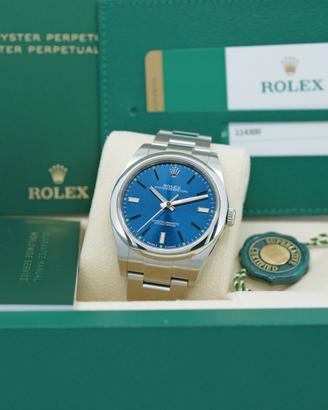 ROLEX OYSTER PERPETUAL 114300 39MM BLU 2019 FULL 