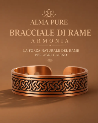 OBJ alma pure bracciale puro rame rosso armonia re