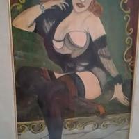 Quadro olio "Burlesque"  50x27 cm
