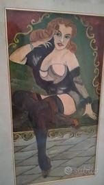 Quadro olio "Burlesque"  50x27 cm