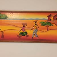 Quadro dipinto a mano etnico