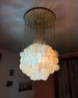 Lampadario in madreperla anni 70