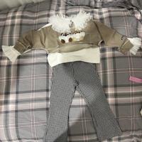 Completo pantalone maglietta e felpa corta