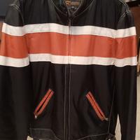 Giubbotto tessuto e pelle