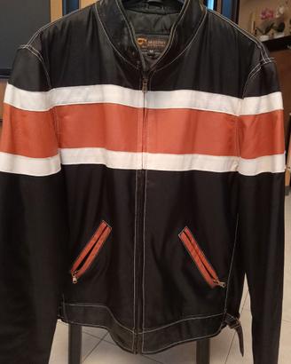 Giubbotto tessuto e pelle