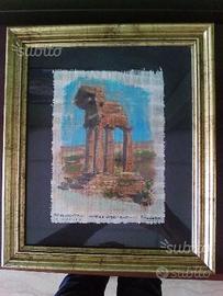 Quadro dipinto su papiro originale