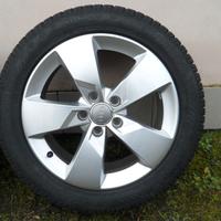 CERCHI IN LEGA 17 AUDI + GOMME DUNLOP INVERNALI -