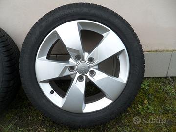 CERCHI IN LEGA 17 AUDI + GOMME DUNLOP INVERNALI -