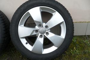 CERCHI IN LEGA 17 AUDI + GOMME DUNLOP INVERNALI -