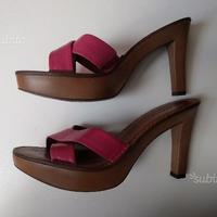 Zoccoli NUOVI tacco alto fuxsia taglia 39