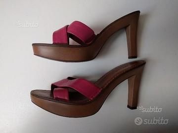 Zoccoli NUOVI tacco alto fuxsia taglia 39