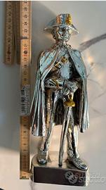 Statua carabiniere cromata 26 cm militaria