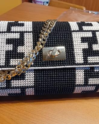 Borsa handmade cordino su rete