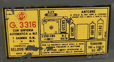Radio a valvole Geloso