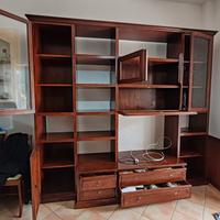 parete attrezzata in legno massiccio 