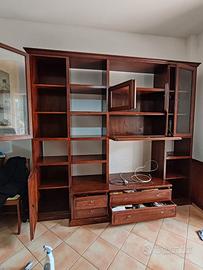 parete attrezzata in legno massiccio 