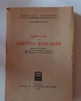 Manuale di diritto bancario