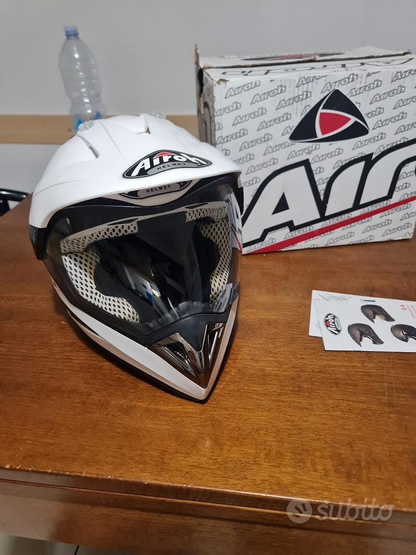 Casco Moto Enduro integrale Airoh S4 Bianco , Nero , Xs , S