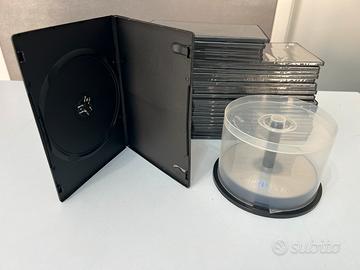 Lotto 46 custodie slim DVD/CD- nuove + omaggio