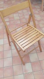 3 SEDIE IN LEGNO (APRI E CHIUDI) DOGATE