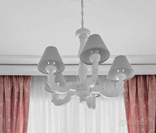2 Lampadari a sospensione 5 luci con paralumi
