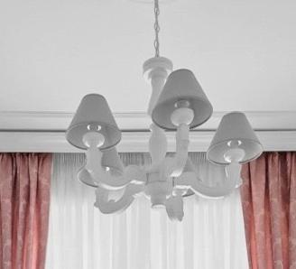 2 Lampadari a sospensione 5 luci con paralumi