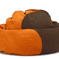 poltrona sacco arancione e marrone