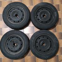 4 cerchi a 3 Fori Peugeot Citroen gomme 155/70 R13