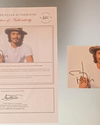 foto autografata da Johnny Deep certificata