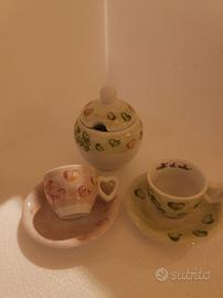 thun set 2 tazze caffè con zuccheriera 