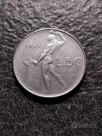 50 Lire 1965 Vulcano 1^tipo Italia