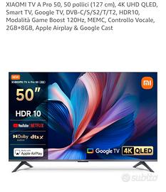 TV 50 pollici nuova XIAOMI TV a pro 2026