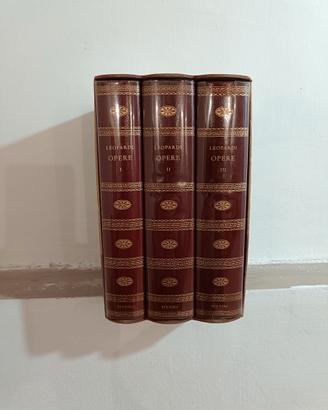 GIACOMO LEOPARDI. OPERE 3 VOLUMI COFANETTO-RIZZOLI
