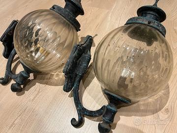Coppia lampade da parete per esterno anni 60