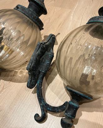 Coppia lampade da parete per esterno anni 60