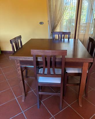 Tavolo da pranzo con 4 sedie
